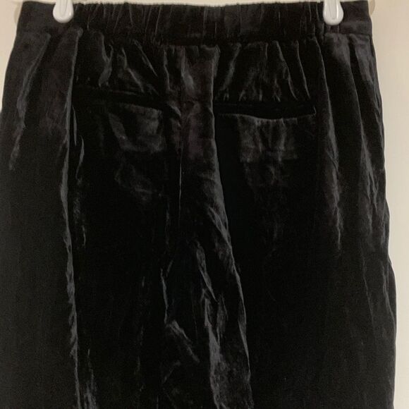 Banana Republic HIGH Rise Velvet Black pants NEW - Picture 2 of 4
